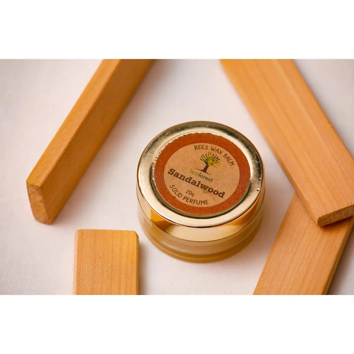 Fairitems last forest beeswax balm solid perfume sandalwood handgemaakteskincare